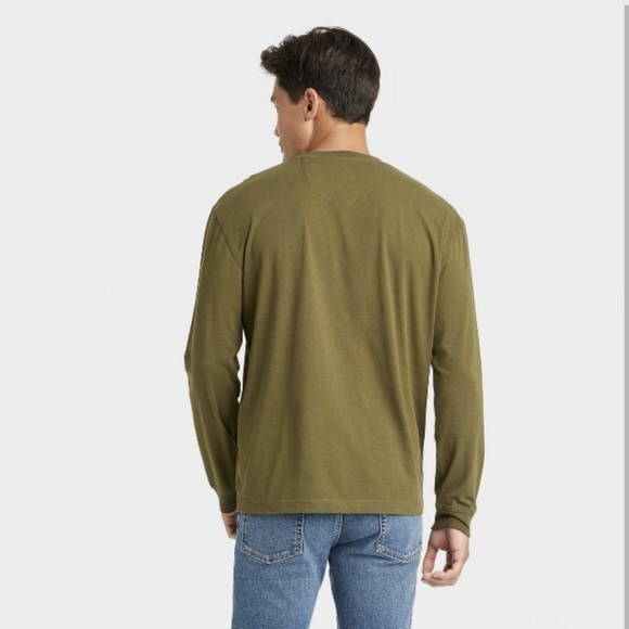 Men's Long Sleeve Henley T-Shirt Goodfellow & Co - Picture 7 of 8